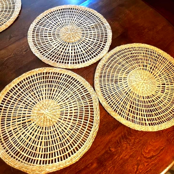 Dining 8 Rattan Round Placemats Poshmark